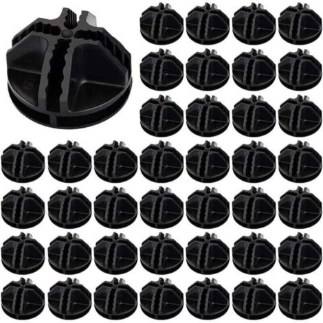 Enowelir 40 Pièces Connecteurs Cubiques en ABS Blancs pour Meuble de Rangement Modulaire en Grille, Étagère et Casier