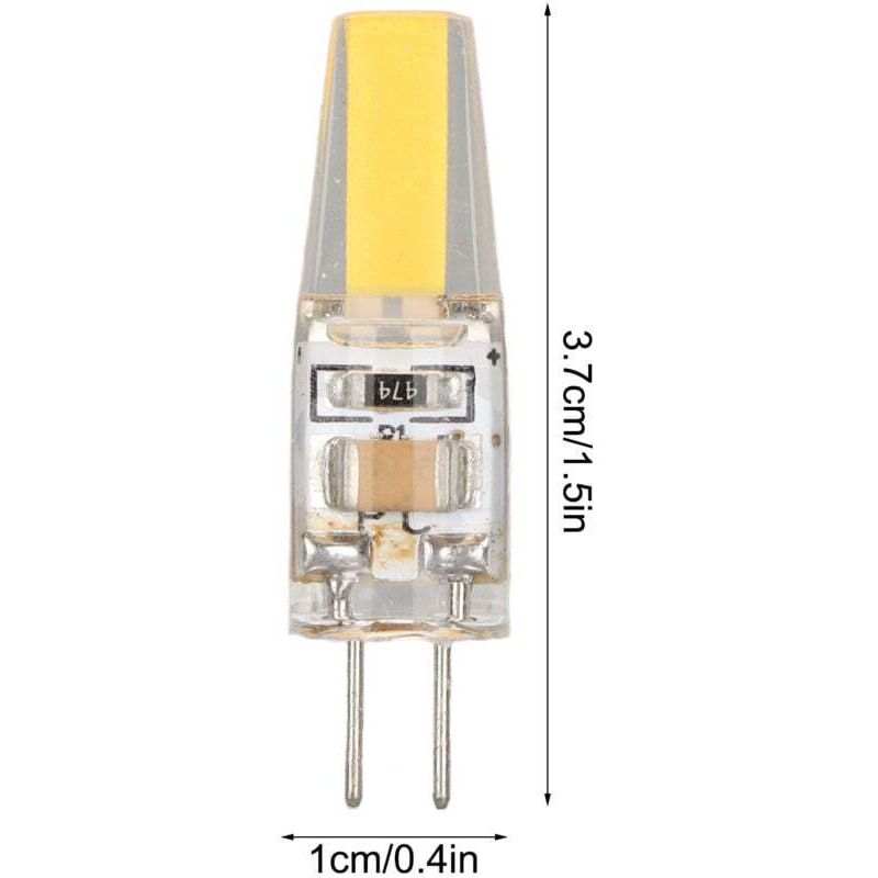 Enowelir 6 pièces 6W 500LM G4 ampoule LED COB Gel de silice lampe à économie d'énergie ampoule pour plafonnier applique lampe de Table 220V blanc