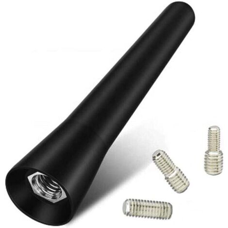 Enowelir Antenne de toit universelle AM ​​FM A442 pour autoradio, courte, 6,5 cm, en aluminium, pour VW Golf Polo Up, noire