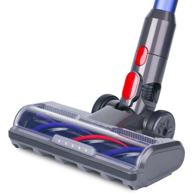 Brosse Compatible avec Dyson Aspirateur V7 V8 V10 V11 V15,Tête de Brosse Turbo avec 5 lumières LED pour Sol Dur et Tapis