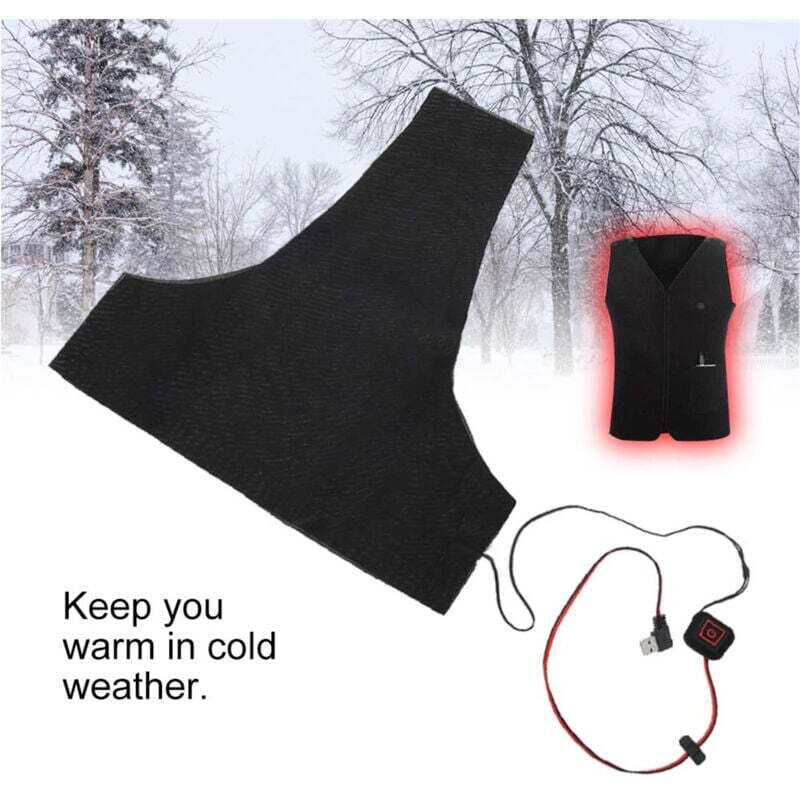 Enowelir Coussin Chauffant USB Coussinets Chauffants Chauffage en Fibre D'alliage chauffé Hiver Coussinets Arrière USB Kit de Vêtements Chauds
