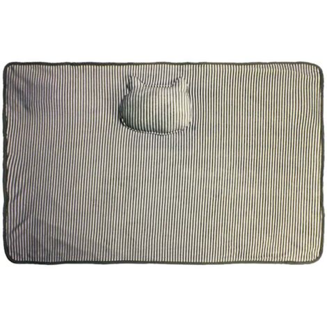 Enowelir Couverture Chauffante USB pour Genoux et Pieds en Flanelle Grise Couverture Électrique Chauffe-Corps