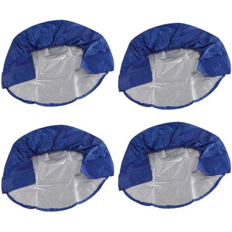 Enowelir Couvre-pneus de roue de 32 pouces, 4 pièces, housses de protection pour camping-car, camion, voiture, camping-car, remorque, bleu