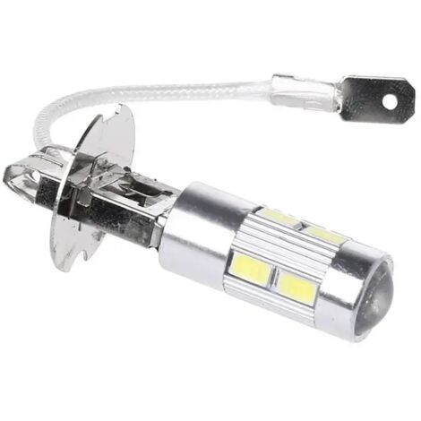 Enowelir Feu de voiture Super lumineux Led H3 10SMD 6000 10, 5630 K 12V, décodage d'ampoule de conduite, antibrouillard 2pcs