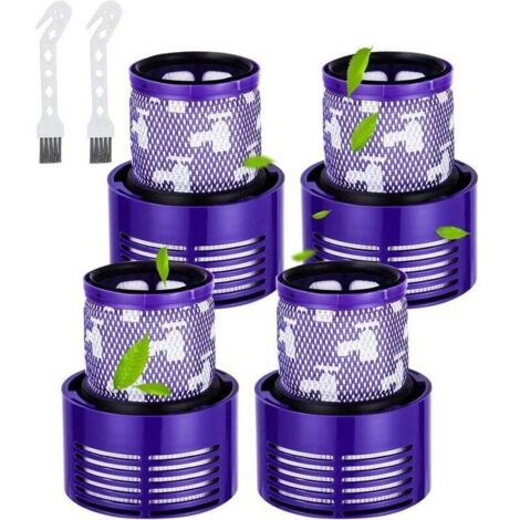 Enowelir Filtres Lavables et Brosses Compatibles Aspirateur Dyson V10 Cyclone Absolute Animal Total Clean
