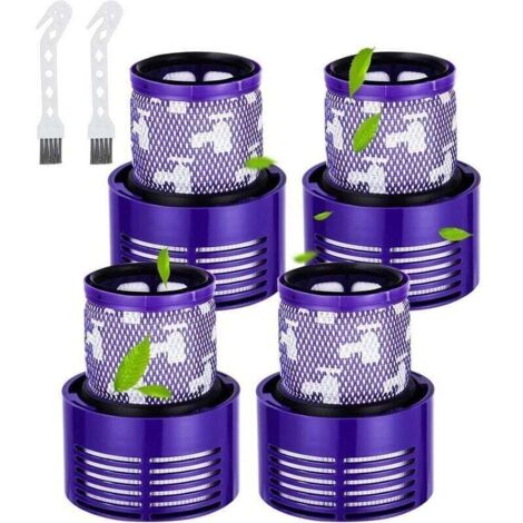 Enowelir Filtres Lavables et Brosses Compatibles Aspirateur Dyson V10 Cyclone Absolute Animal Total Clean