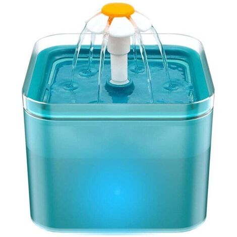 Enowelir Fontaine à Eau pour Chat Ultra Silencieuse avec Filtration LED 2 Litres Trois Modes d'Eau Courante