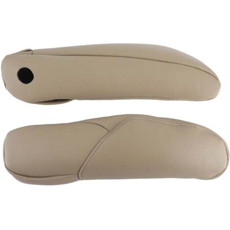 Enowelir Housse de poignée d'accoudoir de siège de voiture, garniture décorative en cuir microfibre adaptée à Honda CRV 2010 – 2017Beige