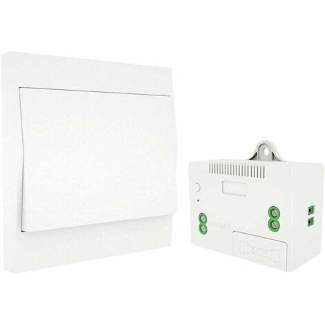 Enowelir Interrupteur Mural Sans Fil Auto-Alimenté Kit À 1 Voie Sans Pile Ni Câblage Télécommande