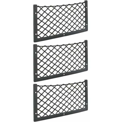 Enowelir Kartokner - Lot de 3 filets de rangement pour voiture - 36 x 18 cm - Haute élasticité, filet de rangement pour bagages, magazines - T4 T5 T6 - Pour van, caravane, camping-car, camion