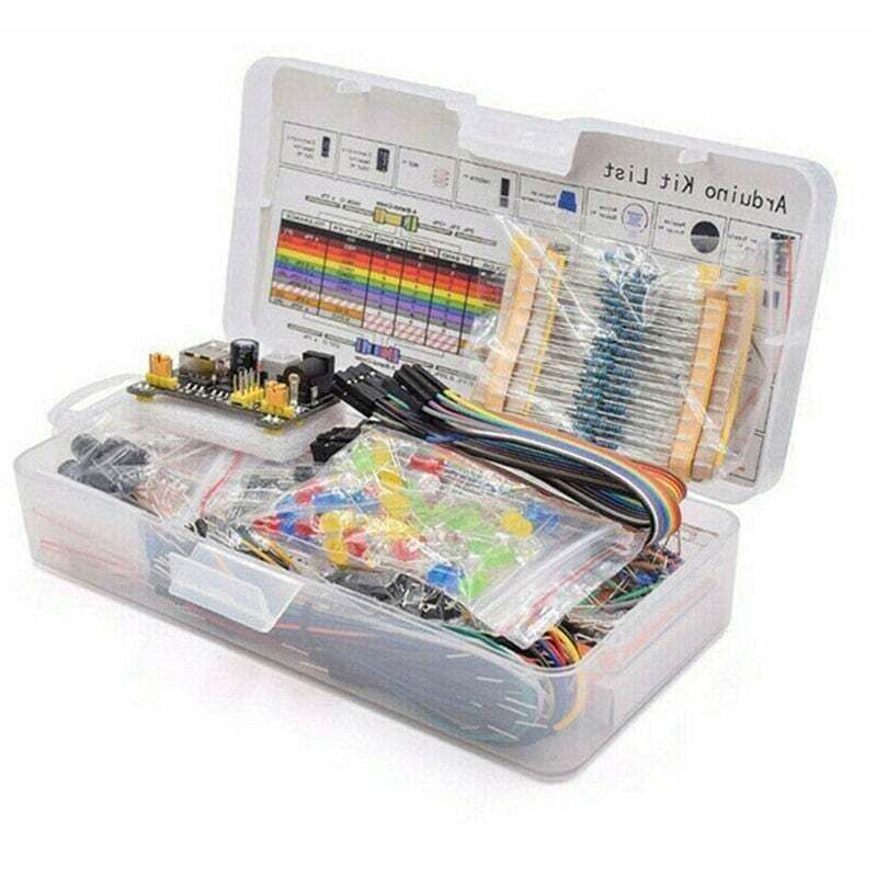 Enowelir Kit de Démarrage Électronique avec 830 Points de Jonction, Résistances et Câbles pour Arduino Uno R3, Idéal pour Débutants