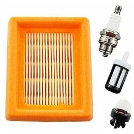 Enowelir Kit de Filtre à Air et Bougie d'Allumage pour Débroussailleuses Stihl FS120, FS200, FS250, FS300, FS350, FS400, FS450, FS480, BT120, BT121, BT130.
