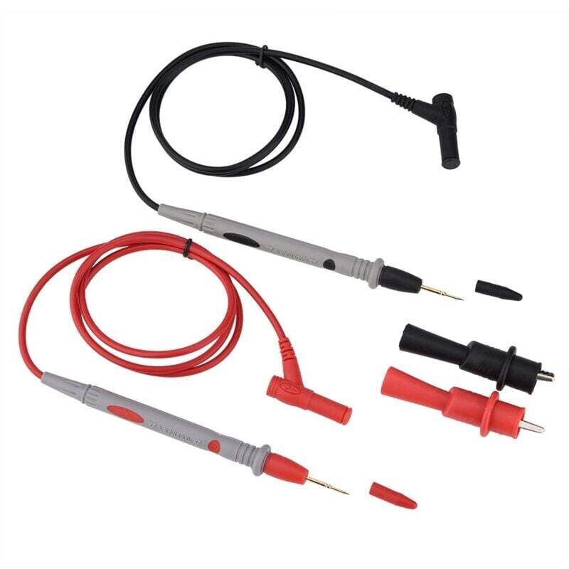 Enowelir Kit Multimètre Numérique 1000V 20A avec Fils de Sonde, Pinces Crocodiles et Fiche Banane
