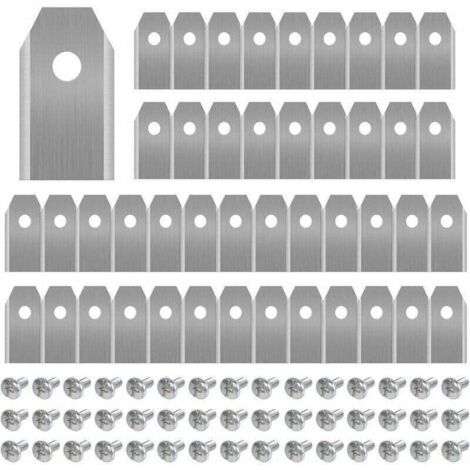 Enowelir Lames De Tondeuse Robotique En Titane 45 Pièces Avec Vis Compatibles Modèles Automower Gardena Yardforce