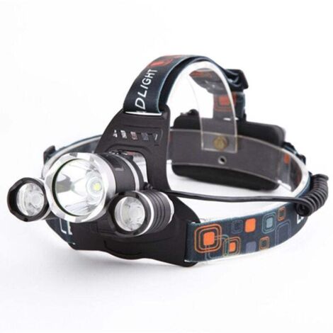Enowelir Lampe Frontale LED Puissante Rechargeable Torche Frontale Lampe Phare Orientable 4 Modes LED Frontale avec Câble USB et 2 Piles 18650 pour Peche Vélo Randonnée Course Camping