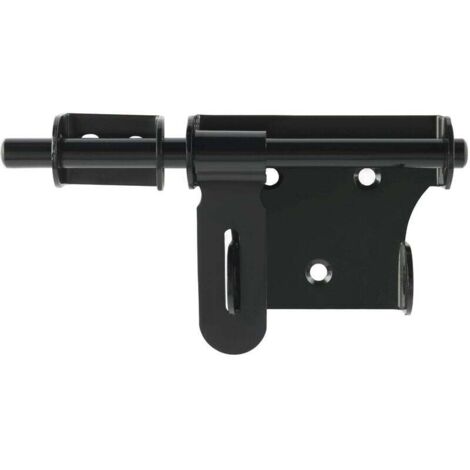Enowelir Loquets et Verrous Loquet Porte Exterieur, Verrou Porte Coulissante avec Trou pour Cadenas Serrure de Porte Extérieure ou Intérieure, Loquets de Portes 15 CM en Acier Inoxydable Noir