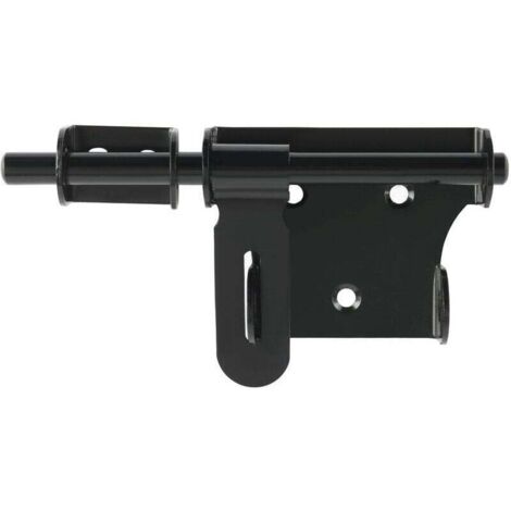 Enowelir Loquets et Verrous Loquet Porte Exterieur, Verrou Porte Coulissante avec Trou pour Cadenas Serrure de Porte Extérieure ou Intérieure, Loquets de Portes 15 CM en Acier Inoxydable Noir