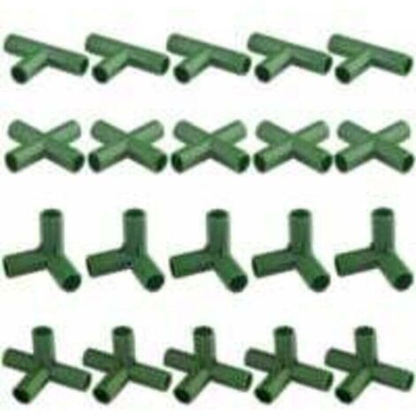 Enowelir Lot de 20 Connecteurs Résistants pour Cadre de Serre et Jardinage 11 mm