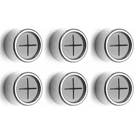 Enowelir Lot de 6 Pinces à Torchons avec Support Adhésif et Ventouse pour Salle de Bain Armoire et Débarras en ABS Rond