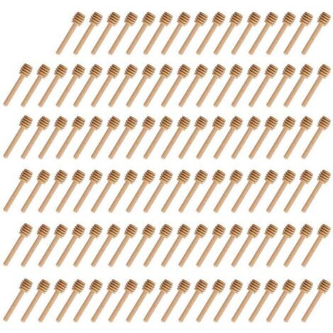 Enowelir Mini Cuillères à Miel en Bois pour Cuisine et Salle à Manger Lot de 100 Pièces