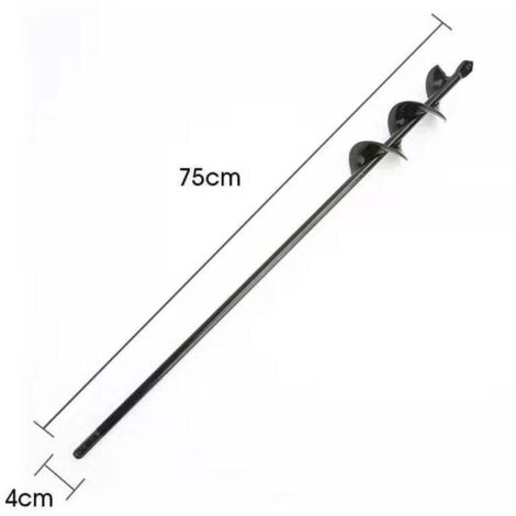 Enowelir Perceuse à Main pour Installation de Clôtures et Jardinage Amélioration du Sol Diamètre 4 cm Noir