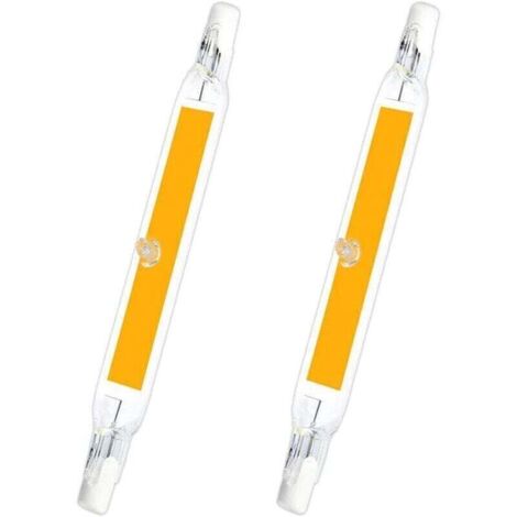 Enowelir R7S LED 78mm 5W Blanc Chaud 3000K 500LM, Ampoule Linéaire COB Remplaçant Halogène 40W-50W, Pour Mini Projecteur ou Applique Murale, Non Dimmable, Lot de 2