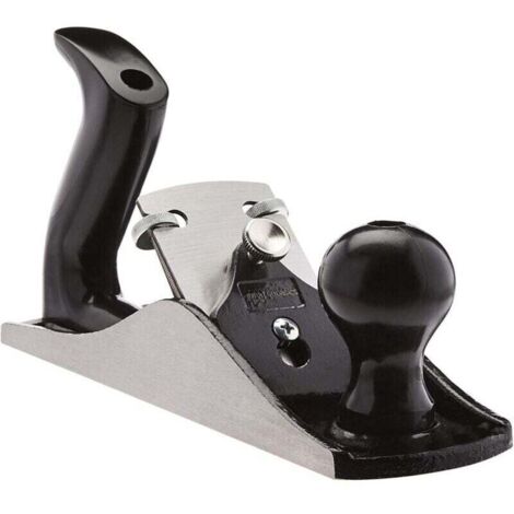 Enowelir Rabot d'Établi Réglable N°4 avec Lame de 5 cm pour Lissage et Travail du Bois Gris Noir