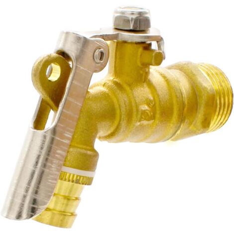 Enowelir Robinet extérieur Robinet en Laiton, 1/2" Vanne de Buse Manuelle, Cadre avec Serrure, Verrouillables, Jardin Extérieur Robinet de la Valve, Peut Etre Installé Dans les Maisons, Garages, Jardi