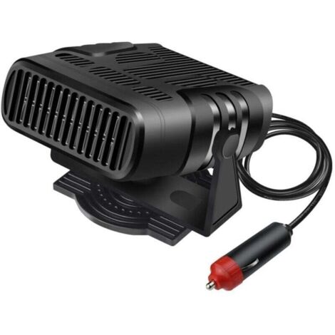 Enowelir Souffleur d'Air Chaud 120W 12V Universel pour Voiture avec Purificateur et Chauffage Pare-Brise Double Usage Noir