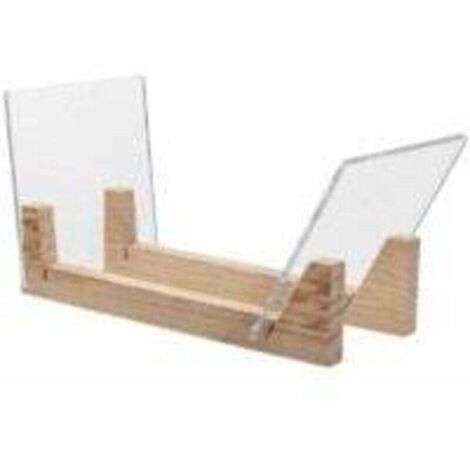 Enowelir Support De Rangement Pour Disques Vinyle Organiseur En Bois Massif Avec Finitions Acrylique Transparent Jusqu'à 50 Albums 7 Ou 12 Pouces