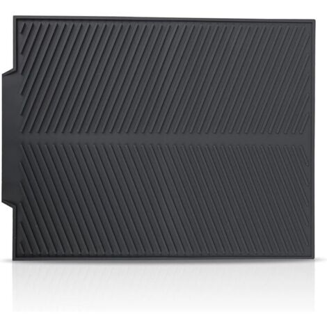 Enowelir Tapis de séchage à vaisselle, égouttoir à vaisselle à séchage rapide, grand tapis de séchage à vaisselle en silicone pour cuisine, comptoir, accessoires de table, lavable en machine (gris)