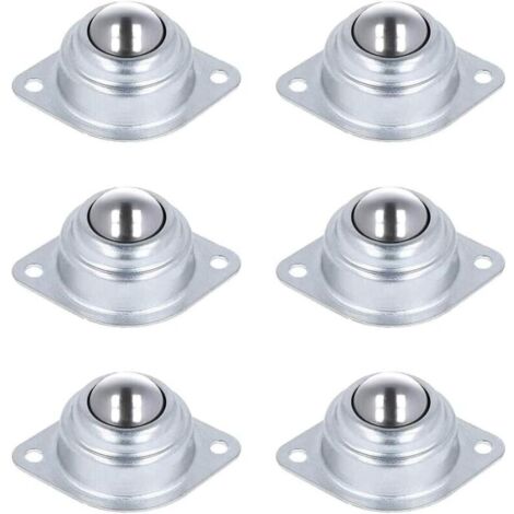 Enowelir Transfert à Billes Roulettes,6 Pièces Roulettes de Transfert Billes à Rouleaux Meubles Fer avec Boules pour Transmission Fauteuil Roulant Systèmes alimentation Machines de Traitement.