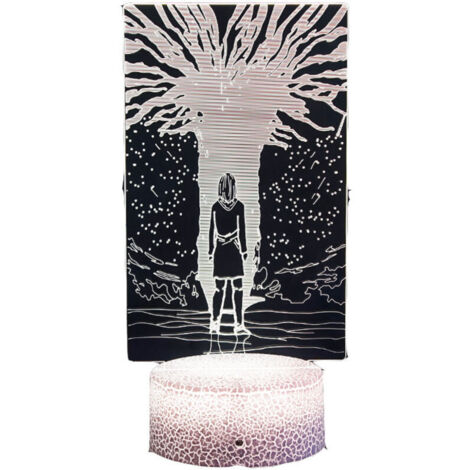Enowelir Veilleuse 3D led lumière visuelle stéréo coloré plug-in petite lampe de table