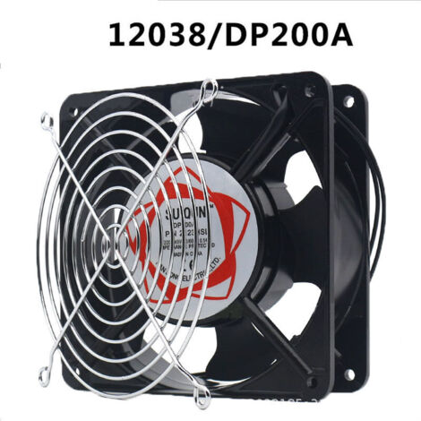 Enowelir Ventilateur axial pour cassette de cheminée, insérable, haute température, de pales métalliques, silencieux et universel. 120 x 120 x 38 mm