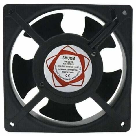 Enowelir Ventilateur axial pour cassette de cheminée, insérable, haute température, de pales métalliques, silencieux et universel. 120 x 120 x 38 mm