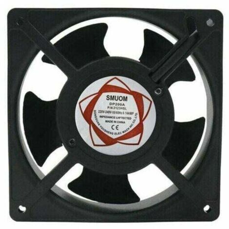 Enowelir Ventilateur Axial Universel 120x120x38mm Pour Boîte De Cheminée Haute Température Pales Métal Silencieux