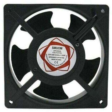 Enowelir Ventilateur Axial Universel 120x120x38mm Pour Boîte De Cheminée Haute Température Pales Métal Silencieux