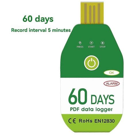 Enregistreur de données de température et d'humidité USB - 60 jours
