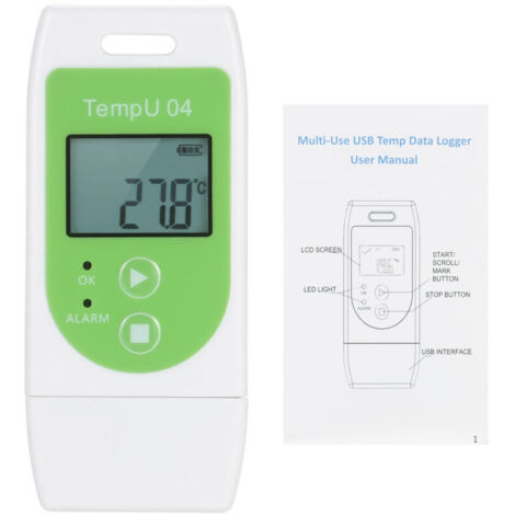 Enregistreur de données enregistreur de température USB multi-usage enregistreur de température réutilisable avec une capacité d'enregistrement de 32 000
