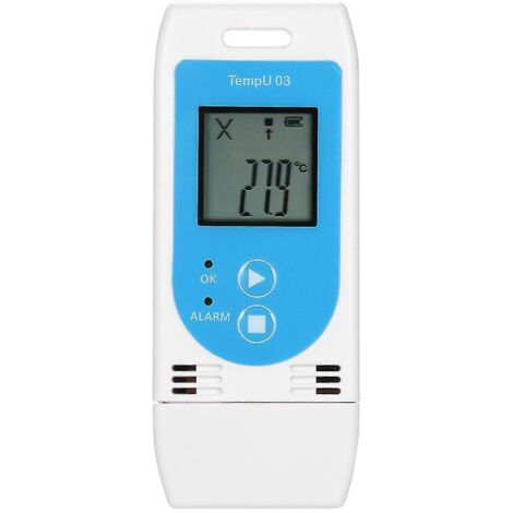 Enregistreur de température et d'humidité USB, enregistreur de données de température, affichage numérique, réutilisable, enregistrement PDF/CSV