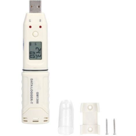 Enregistreur de Température Numérique USB pour Intérieur Surveillance Environnementale Précise - Livré avec Manuel en Anglais Sans Batterie -