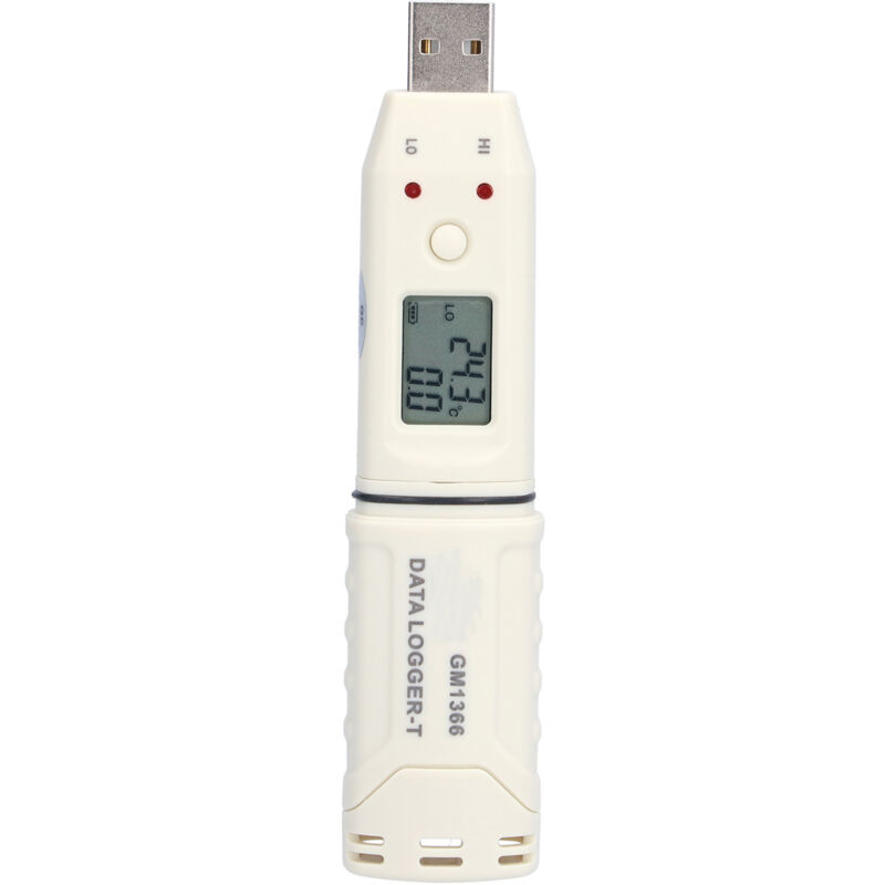 Enregistreur numérique de température et d'humidité, USB, LED intelligente, enregistreur d'humidité pour environnement intérieur(pile non incluse)