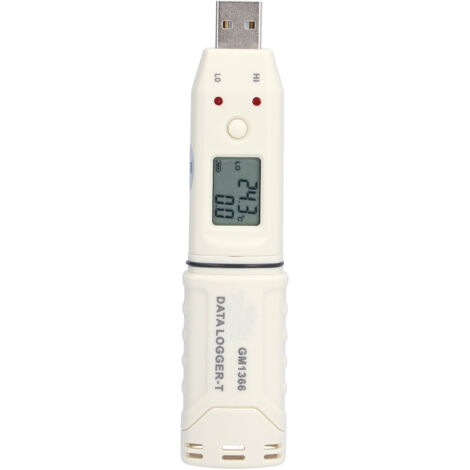 Enregistreur numérique de température et d'humidité, USB, LED intelligente, enregistreur d'humidité pour environnement intérieur(pile non incluse)