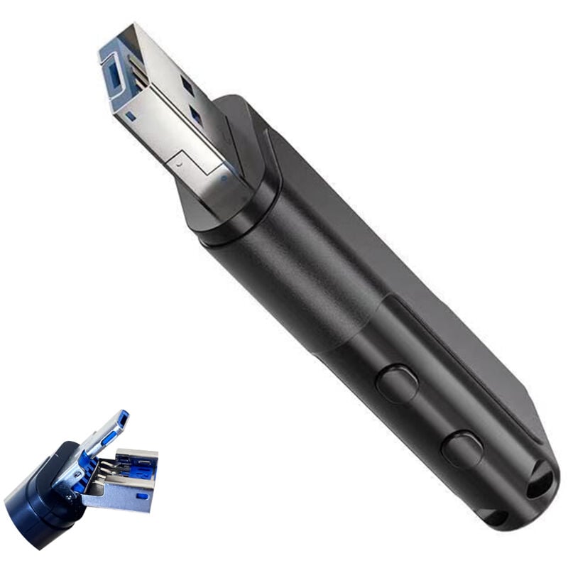 Lifcausal - Enregistreur vocal numérique U-disk Flash Driver Sound Audio Activated Dictaphone Recording Device Professional 32G Storage Card with usb