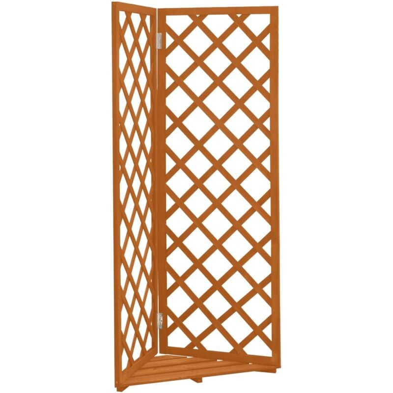 

vidaXL Enrejado de esquina madera de abeto naranja 50x50x145 cm - Naranja