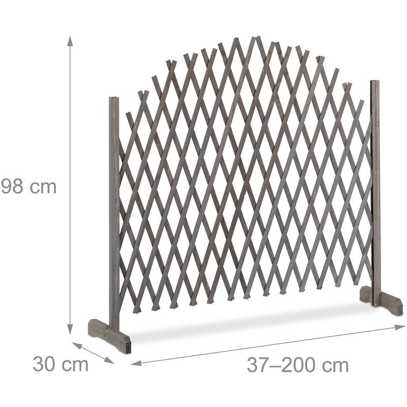 Enrejado De Madera Para Jardin Soporte Para Plantas Trepadoras De Pie Decoracion De Balcon Gris