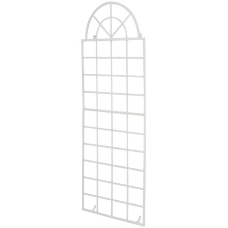 Enrejado de pared para plantas trepadoras 180 x 70 cm metal blanco decoración de jardín 100003907