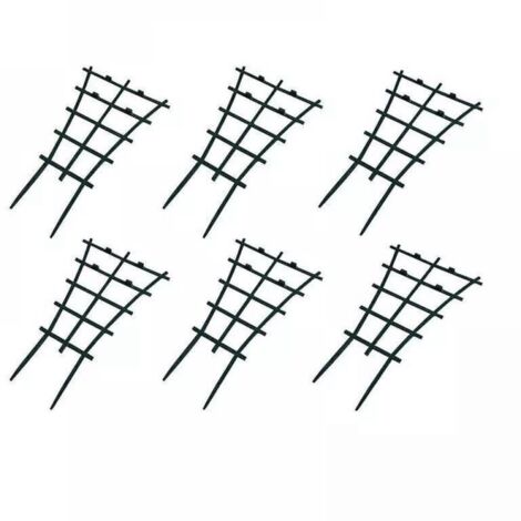 Enrejado de plástico resistente para macetas trepadoras, apilable, para jardín, patio, flores y verduras (paquete de 6)