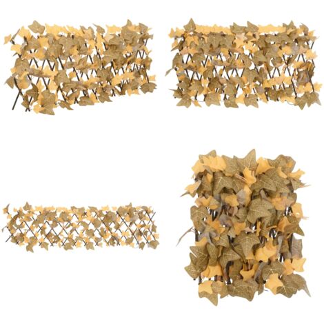 Enrejado expansible hoja de arce artificial naranja 180x30 cm - Privacidad exterior - Decoración de jardín