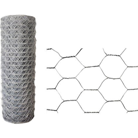 Malla de Gallinero de 50 Metros – Malla Triple Torsión Hexagonal  Galvanizada - Spadico